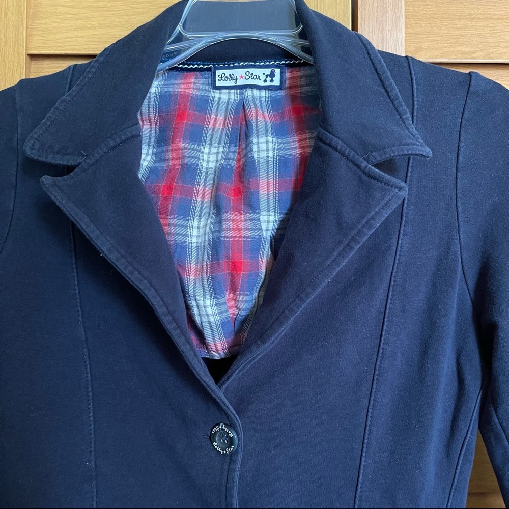 ** Must Bundle** Lolly Star Blue Cotton Designer Bow TV Star Coat Blazer Jacket - Picture 6 of 11